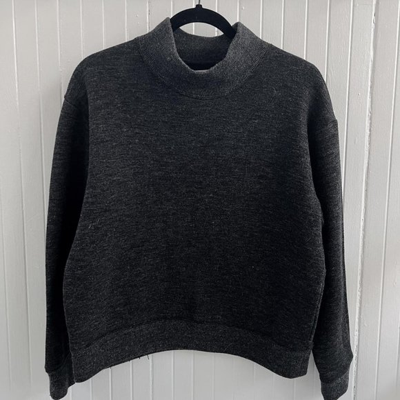Vintage Abercrombie & Fitch Mock Neck Pullover Fleece Lined Sweater Size M - Picture 2 of 4